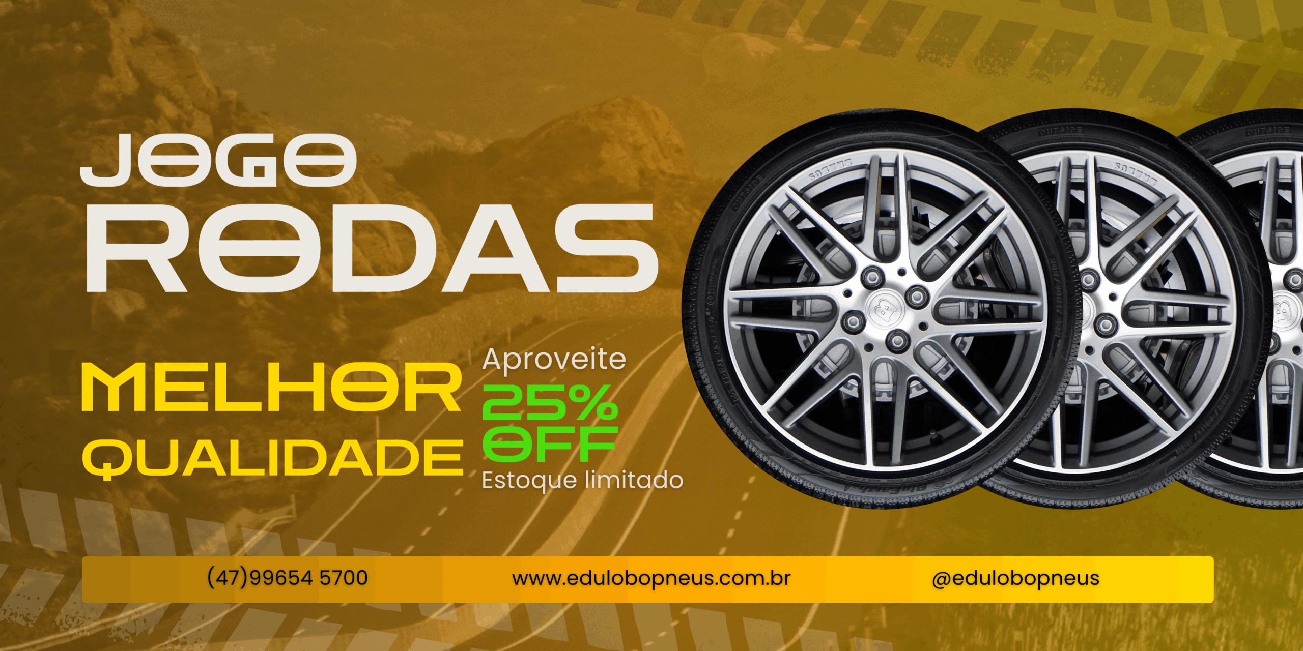 jogo de rodas edu pneus em oferta